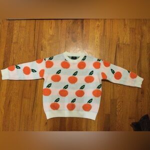 Cider: Gently Worn Orange Patterned Sweater🍊